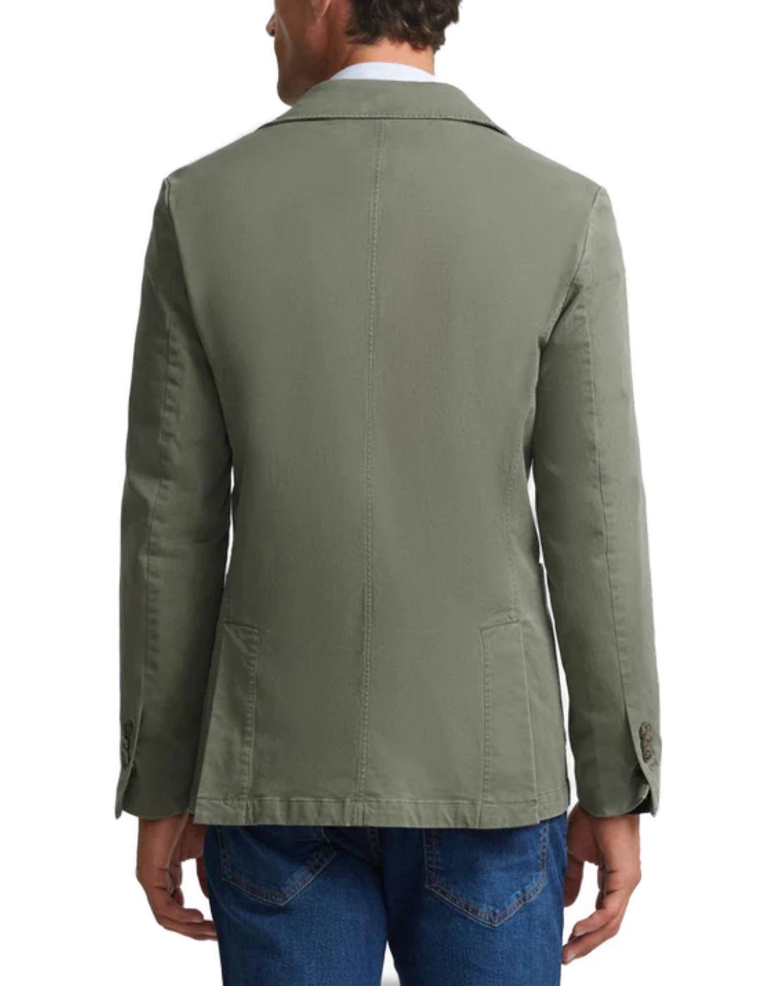 Americana Silbon casual khaki/azul marino slim para hombre