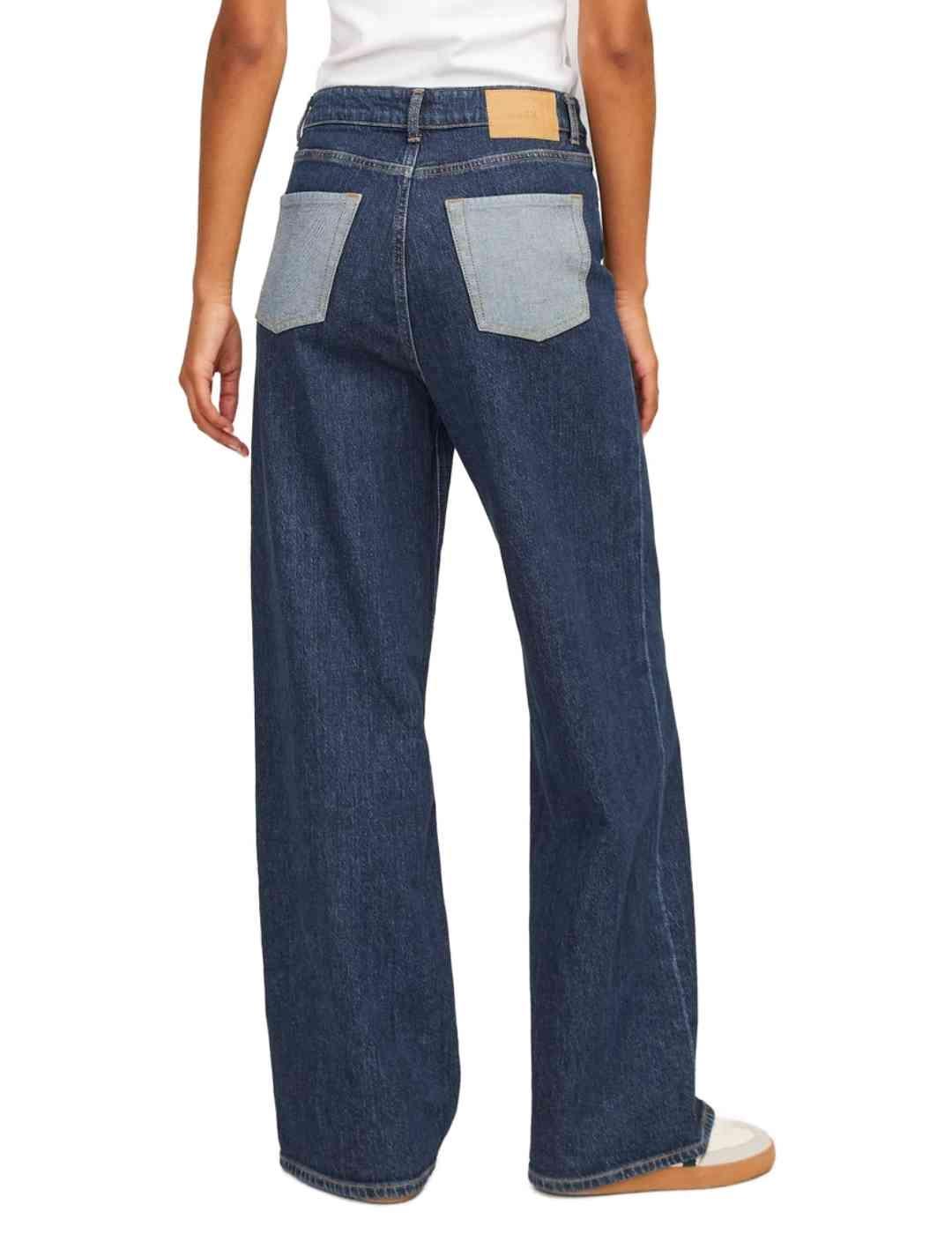 Pantalón vaquero JJXX Tokyo azul oscuro wide leg para mujer