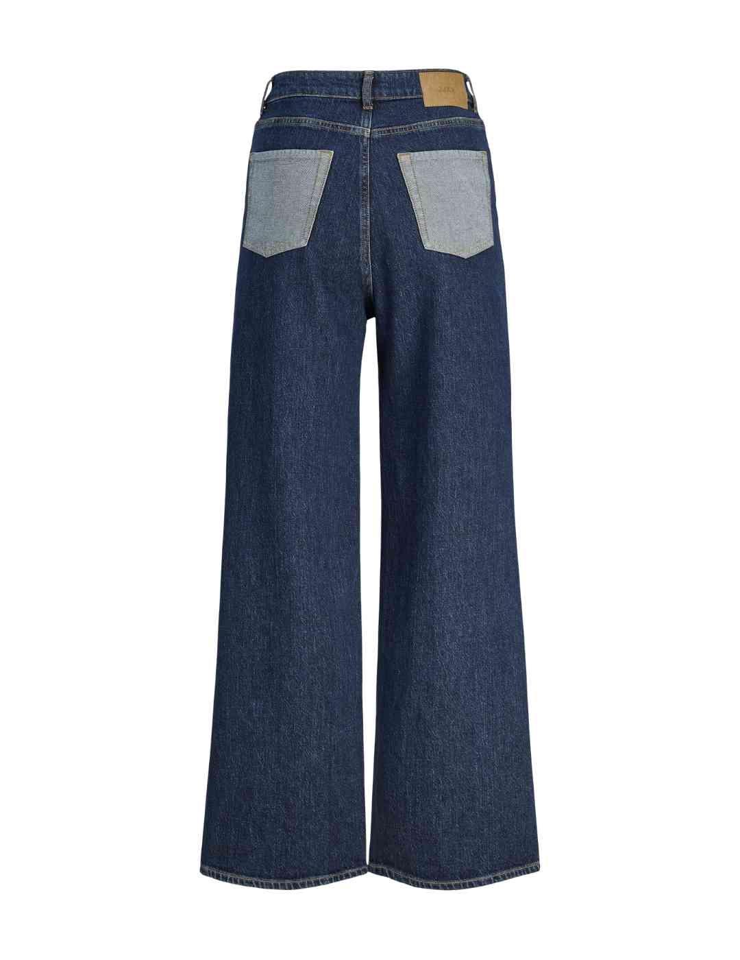 Pantalón vaquero JJXX Tokyo azul oscuro wide leg para mujer