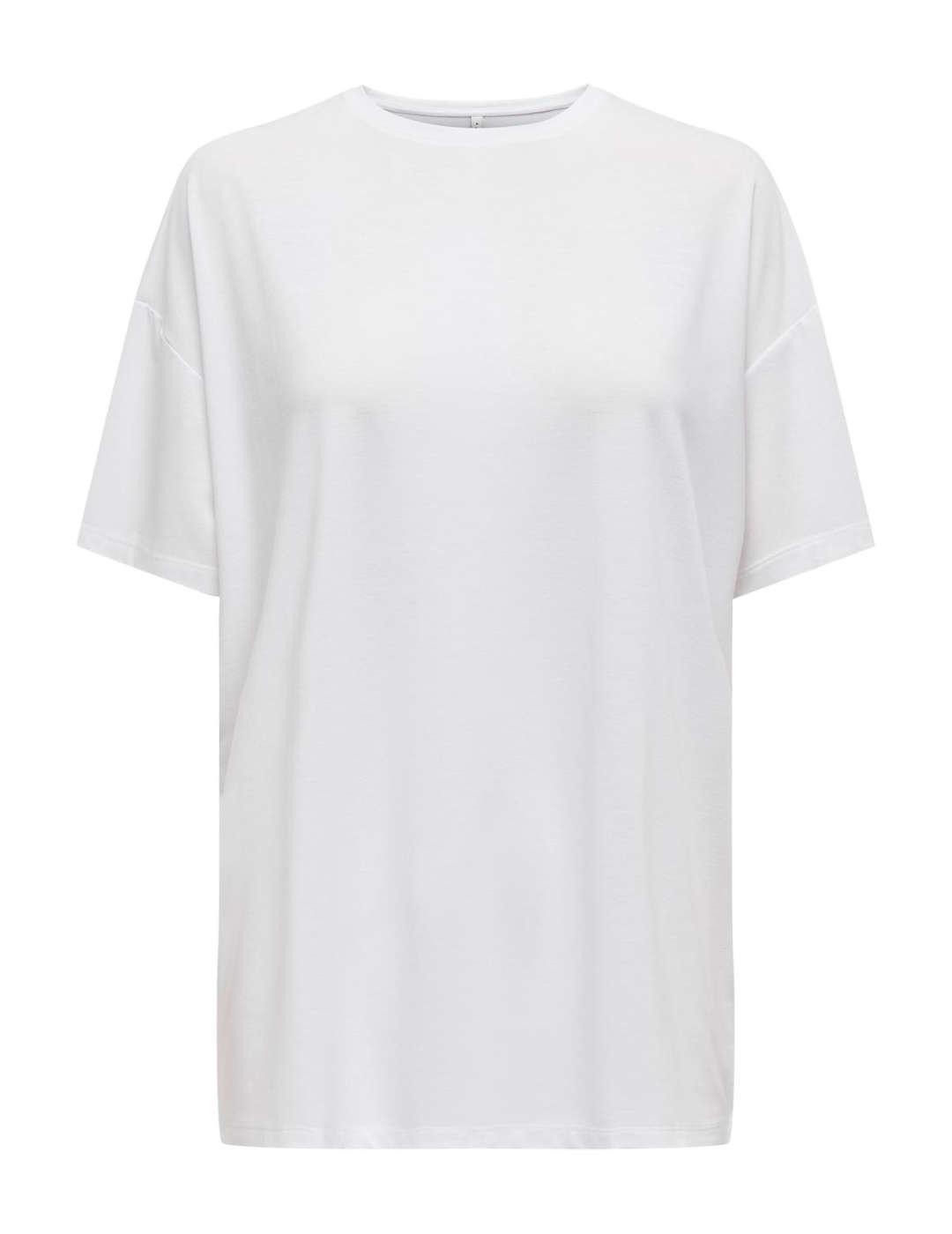 Camiseta básica Only Melina blanco manga corta para mujer