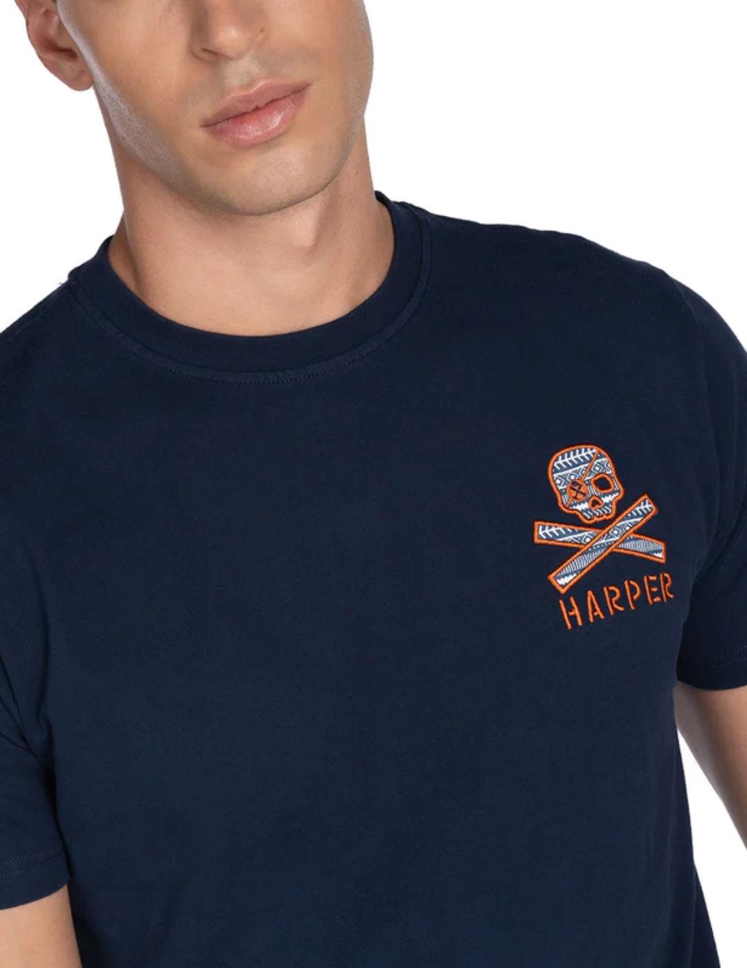 Camiseta Harper&Neyer Hurricane azul manga corta para hombre