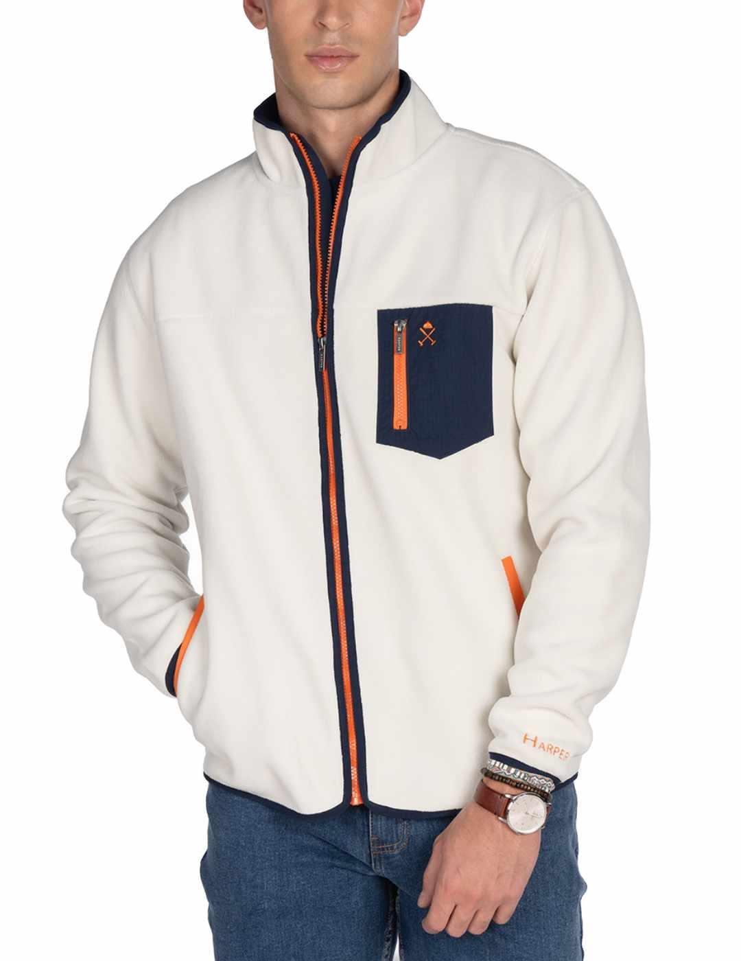 Chaqueta polar Harper & Neyer Mountain crudo para hombre