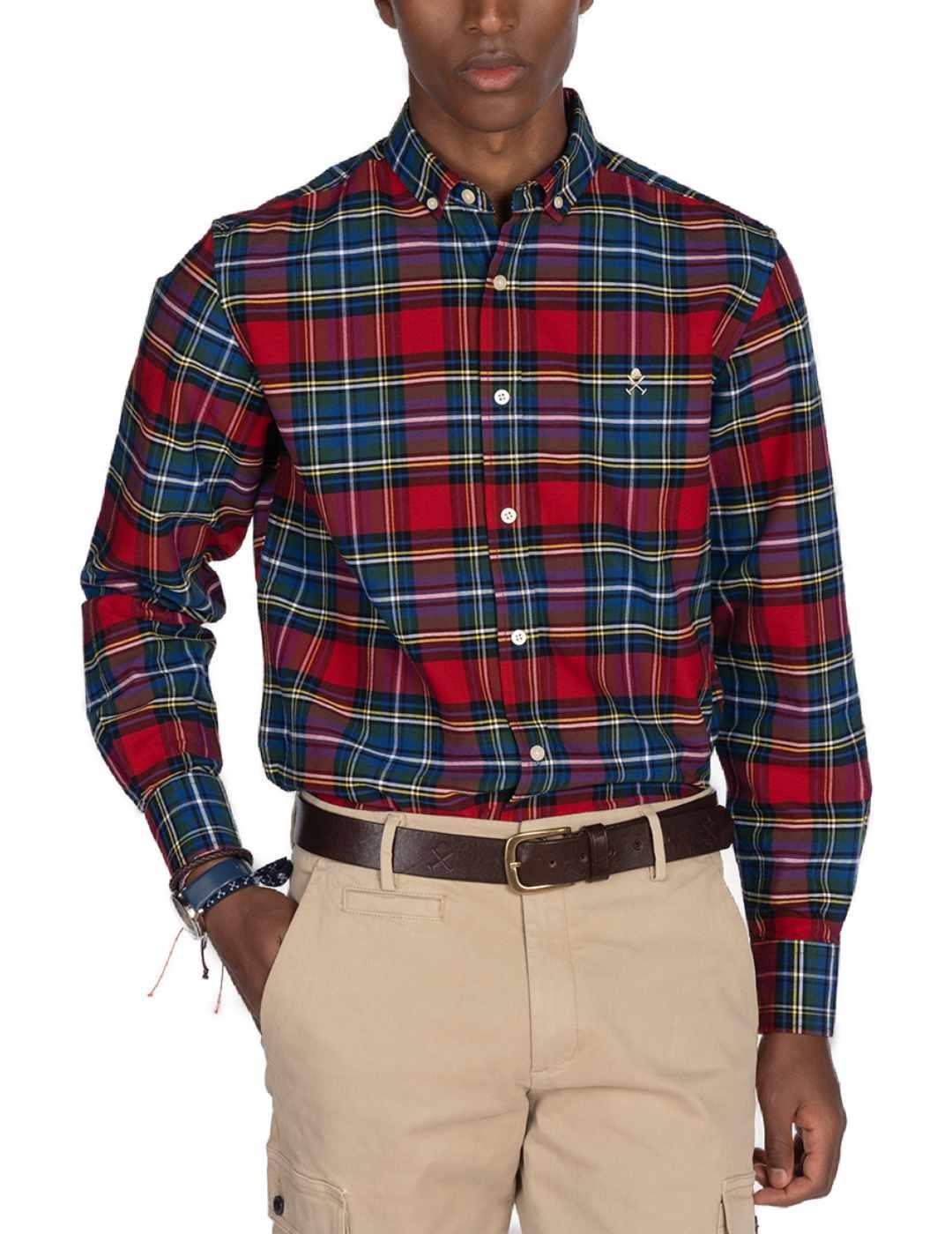 Camisa Harper & Neyer Decklan rojo cuadro escocés de hombre