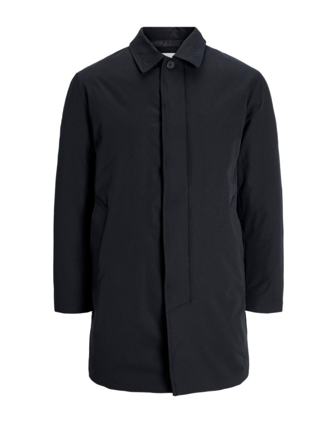 Abrigo Jack&Jones City negro 3/4 para hombre