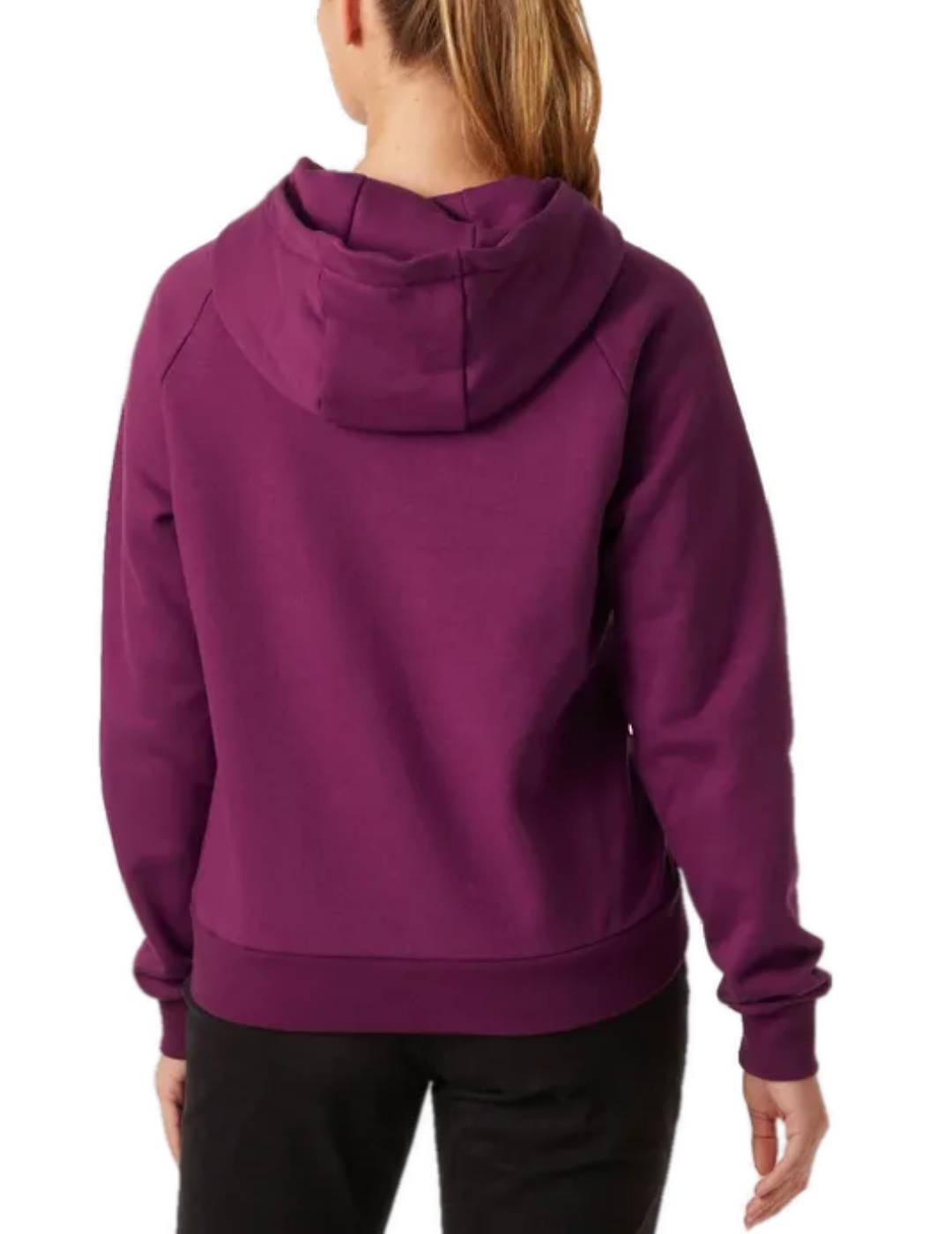 Sudadera Helly Hansen Cooton morado con capucha para mujer