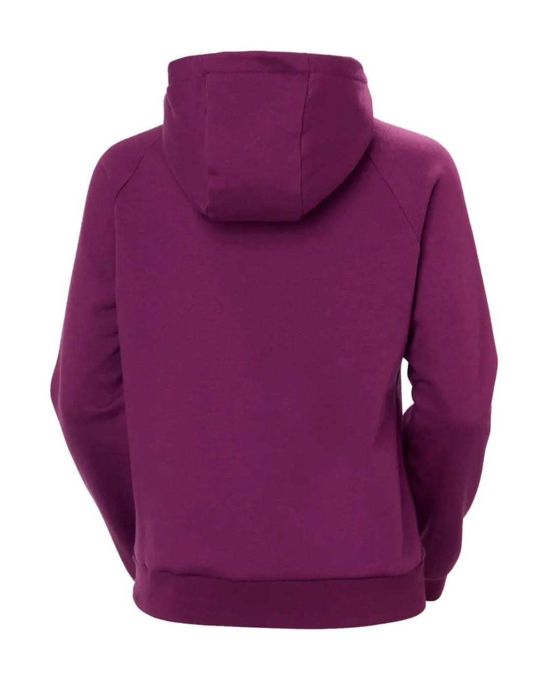 Sudadera Helly Hansen Cooton morado con capucha para mujer