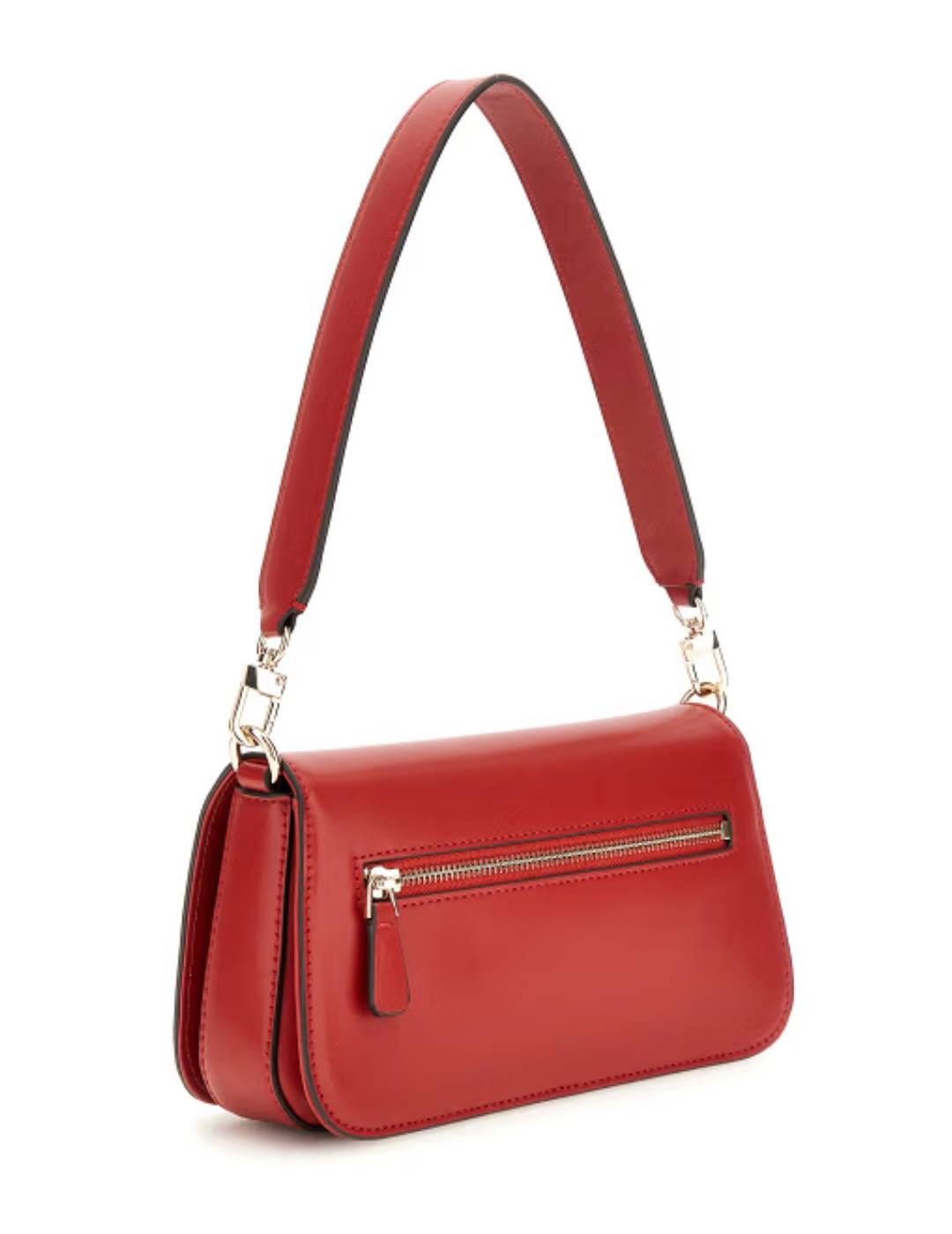 Bolso Guess Eco Mietta Shoulder rojo bandolera para mujer