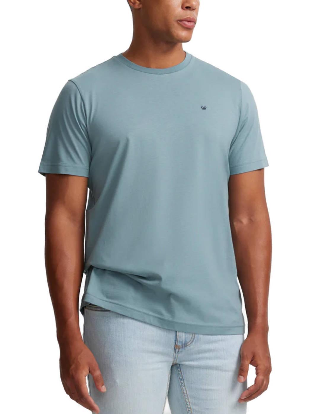 Camiseta Silbon minilogo verde agua manga corta para hombre