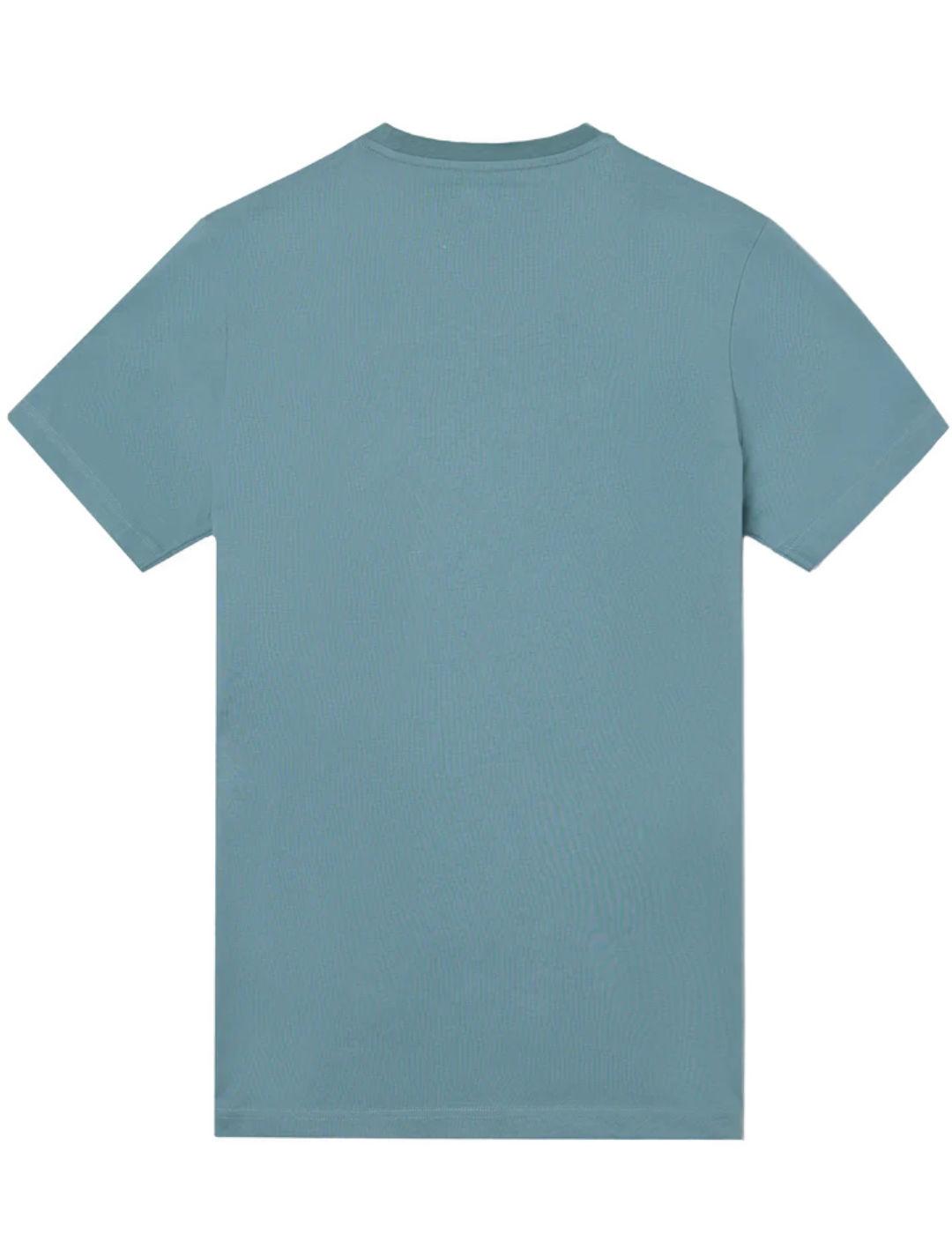 Camiseta Silbon minilogo verde agua manga corta para hombre