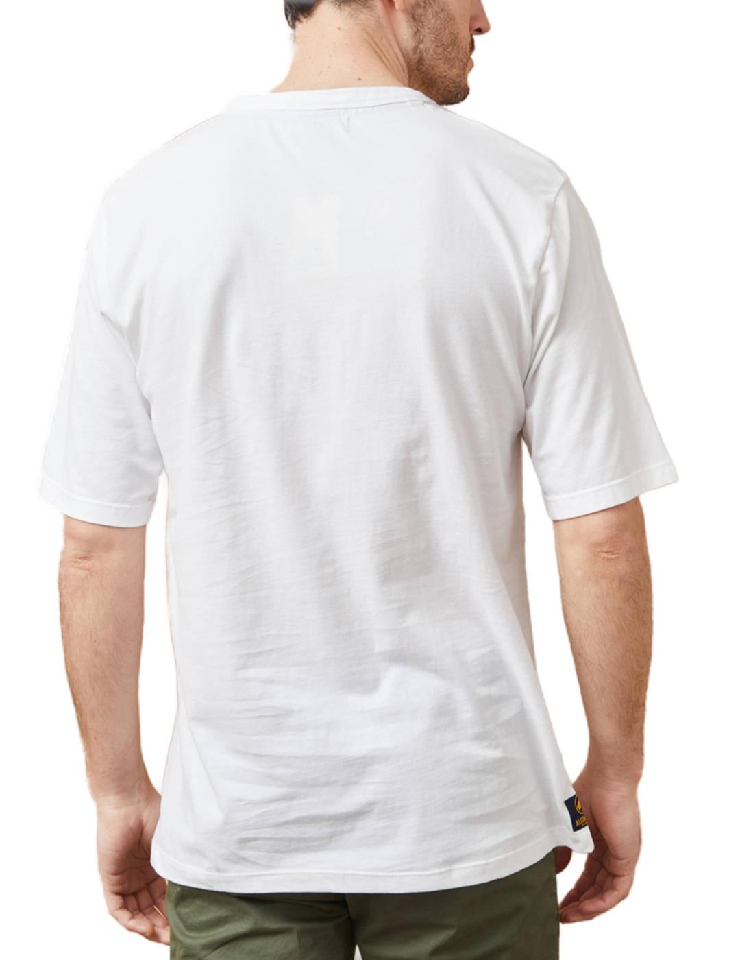 Camiseta Altonadock blanco pescador manga corta para hombre