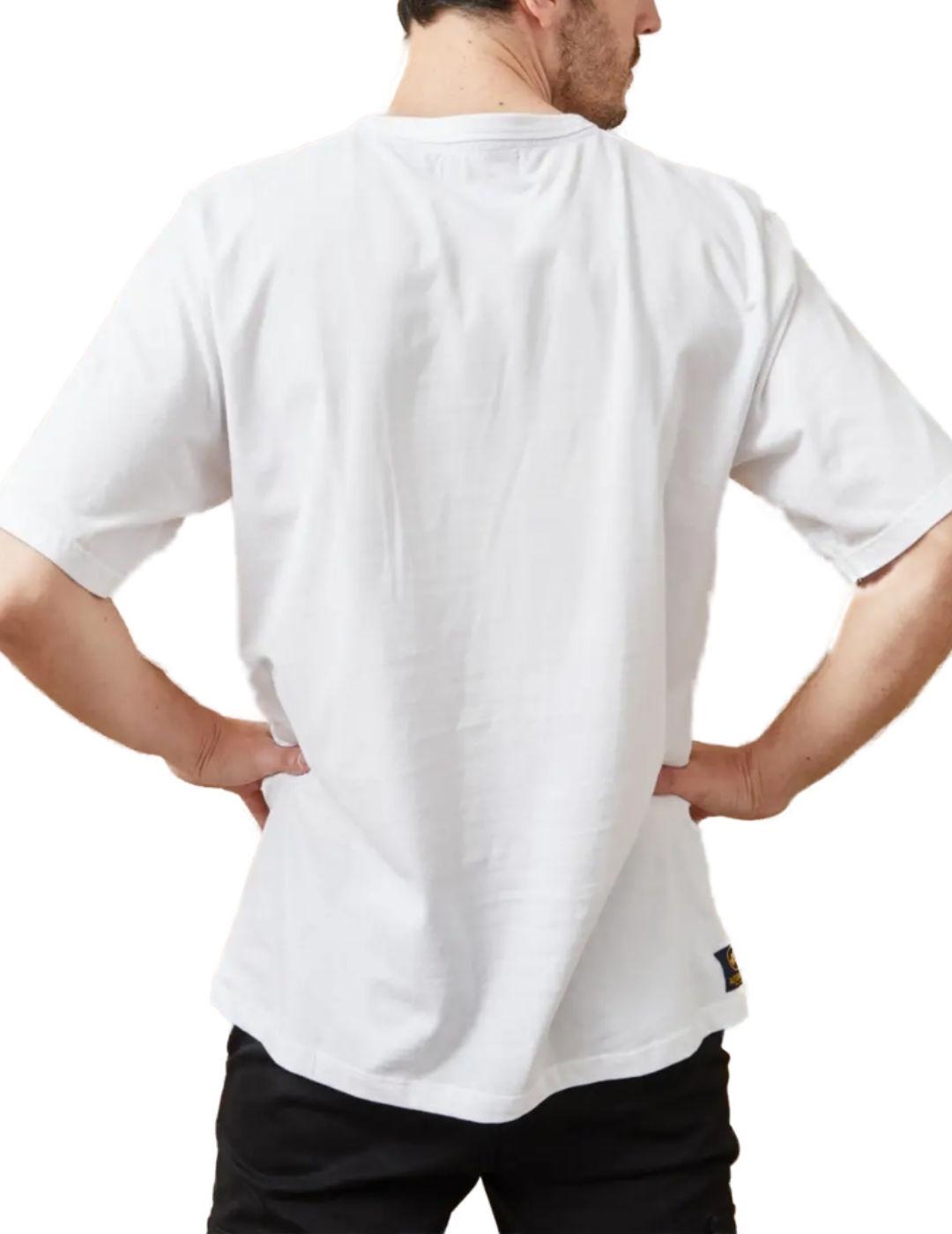 Camiseta Altonadock blanco pez manga corta para hombre