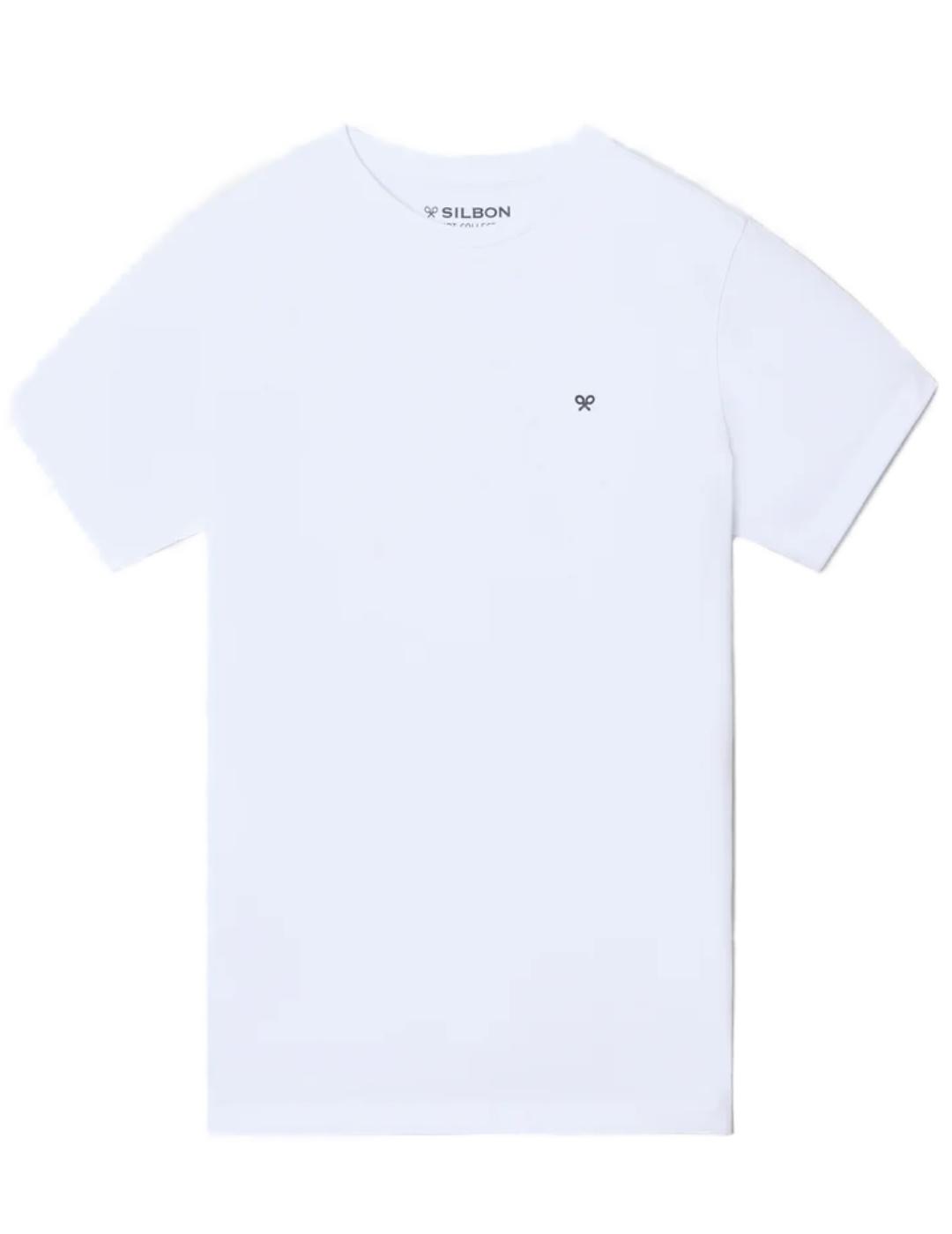 Camiseta Silbon tennis club blanca manga corta para hombre