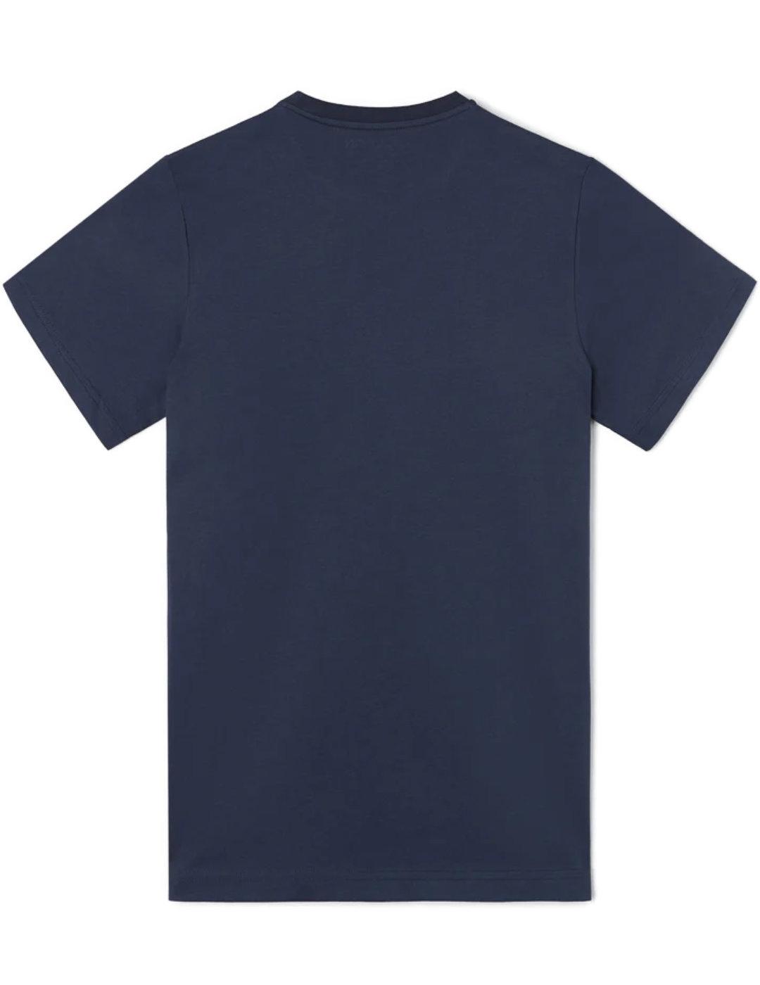 Camiseta Silbon bolsillo etnico marino amnga corta de hombre