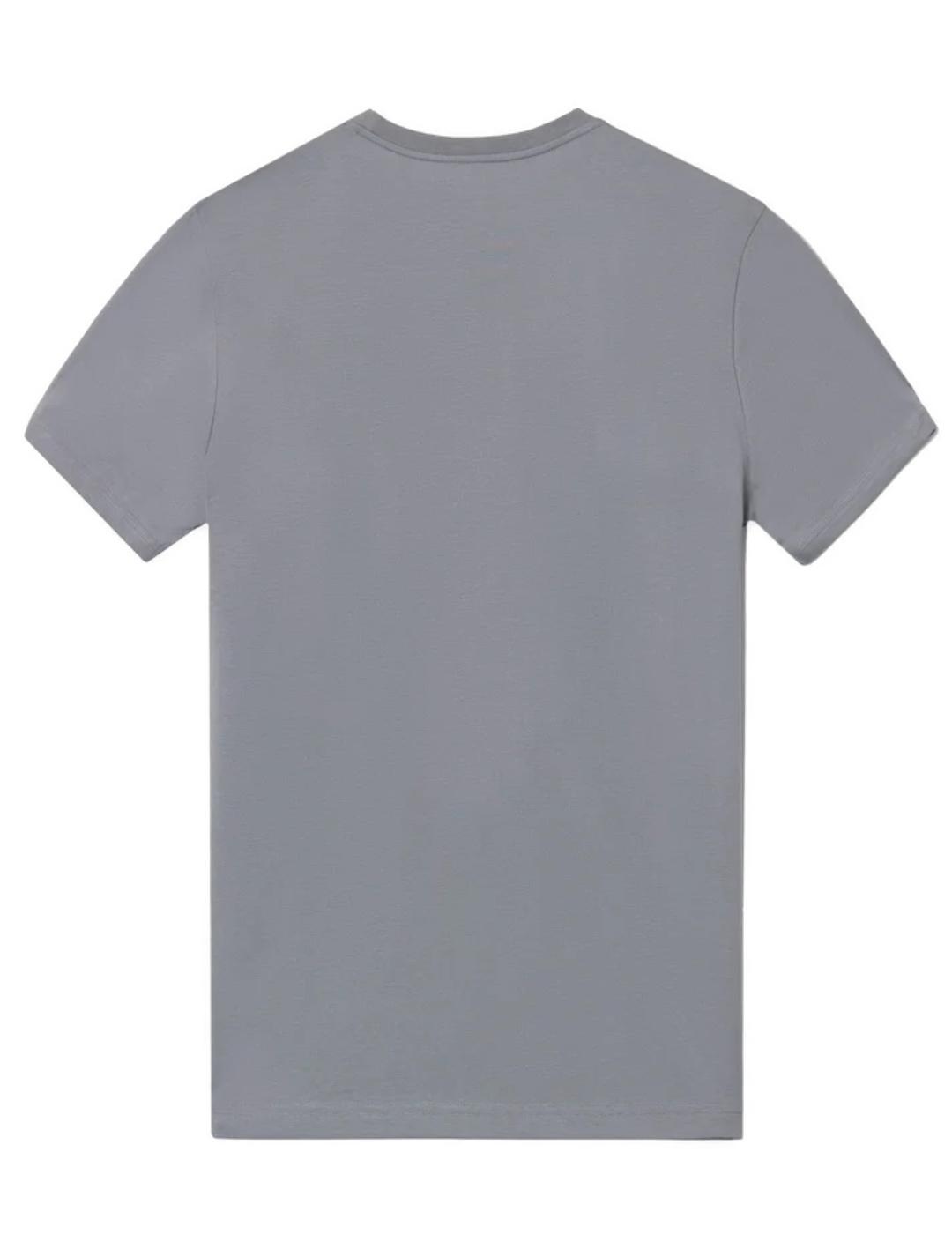 Camiseta Silbon logo raqueta media gris manga corta hombre