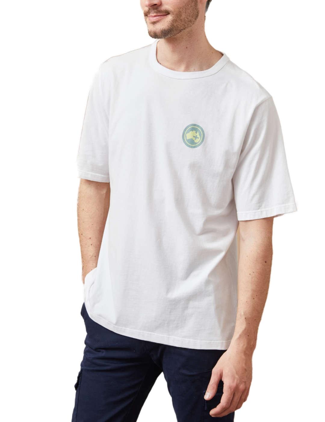 Camiseta Altonadock blanco manga corta logotipo para hombre