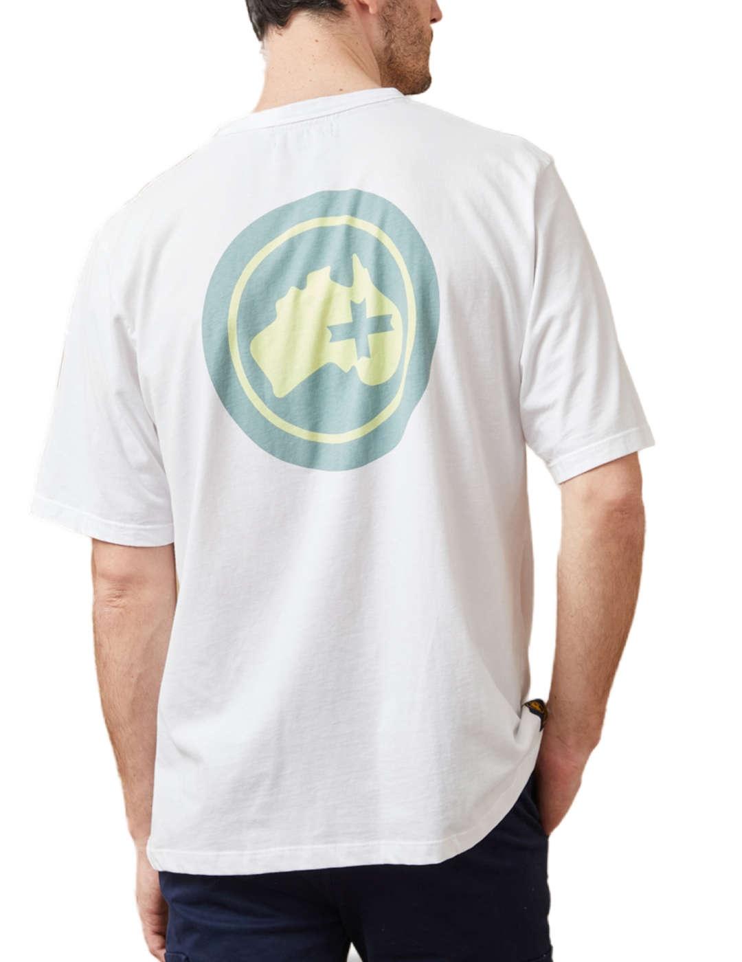 Camiseta Altonadock blanco manga corta logotipo para hombre