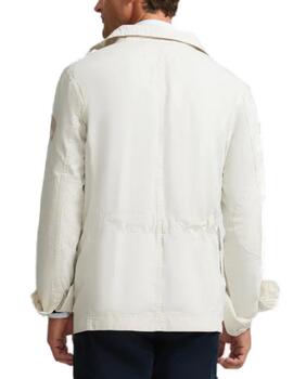 Chaqueta Silbon militar beige cierre cremallera para hombre