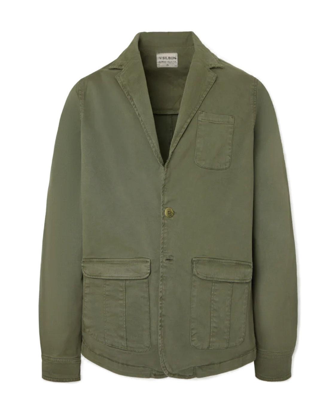 Semiblazer Silbon casual verde regular fit para hombre