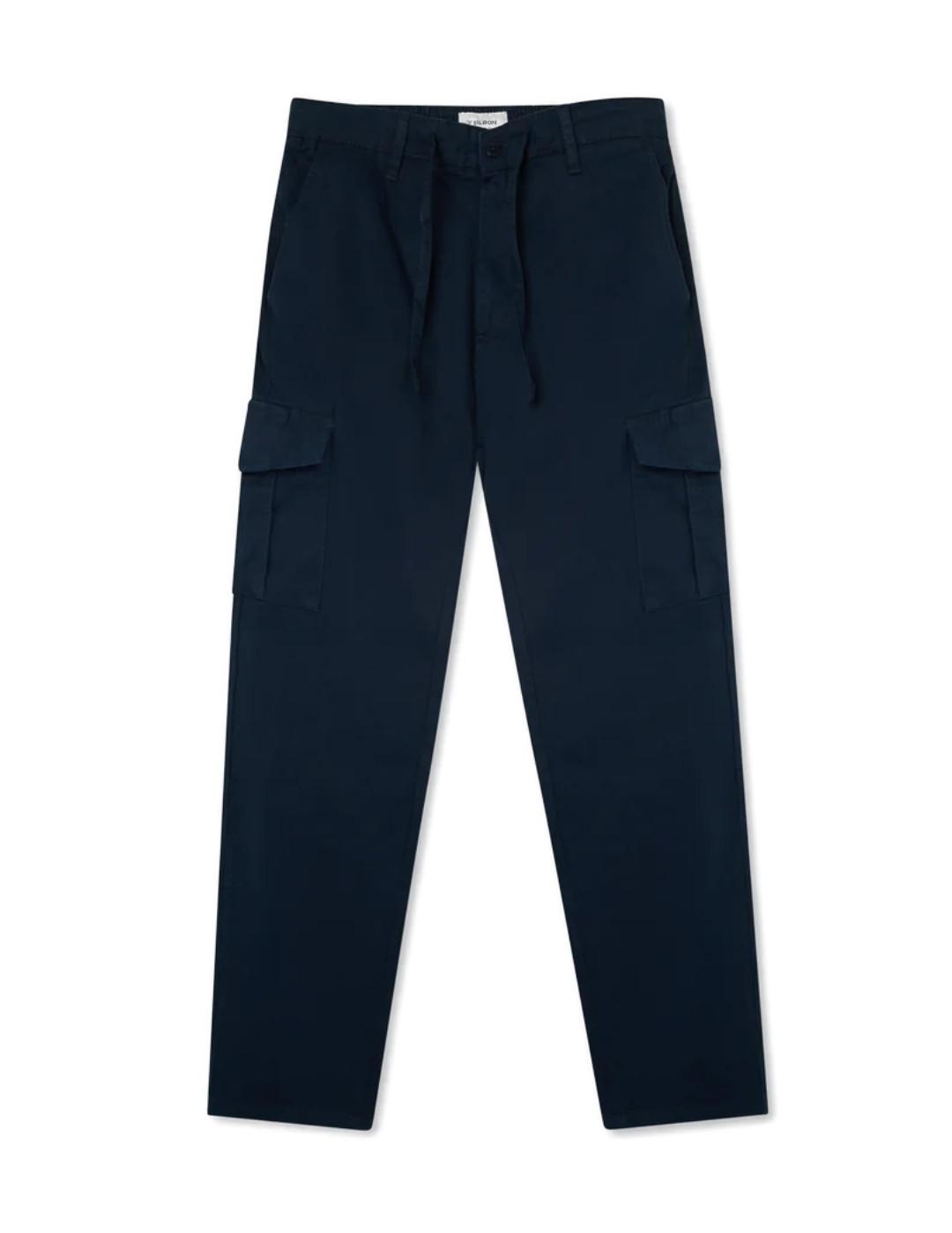 Pantalón Silbon sport jogger cargo azul marino slim hombre