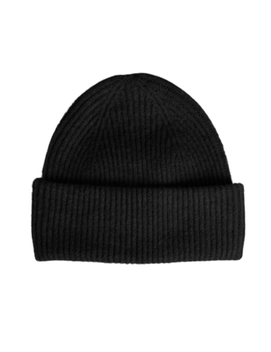 Gorro Vila Sanna negro de lana para mujer