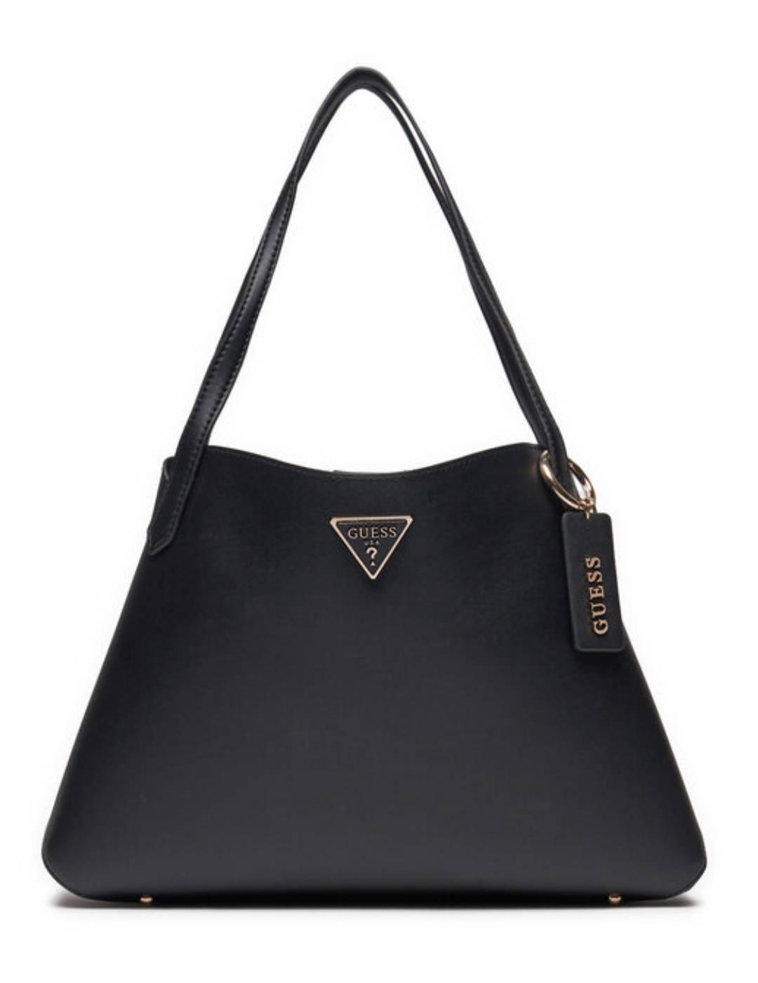 Bolso Guess Sora Carryall negro de hombro mediano para mujer