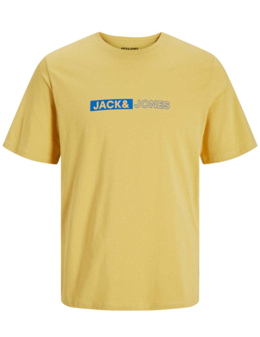 Camiseta Jack&Jones Neo amarilla manga corta para hombre