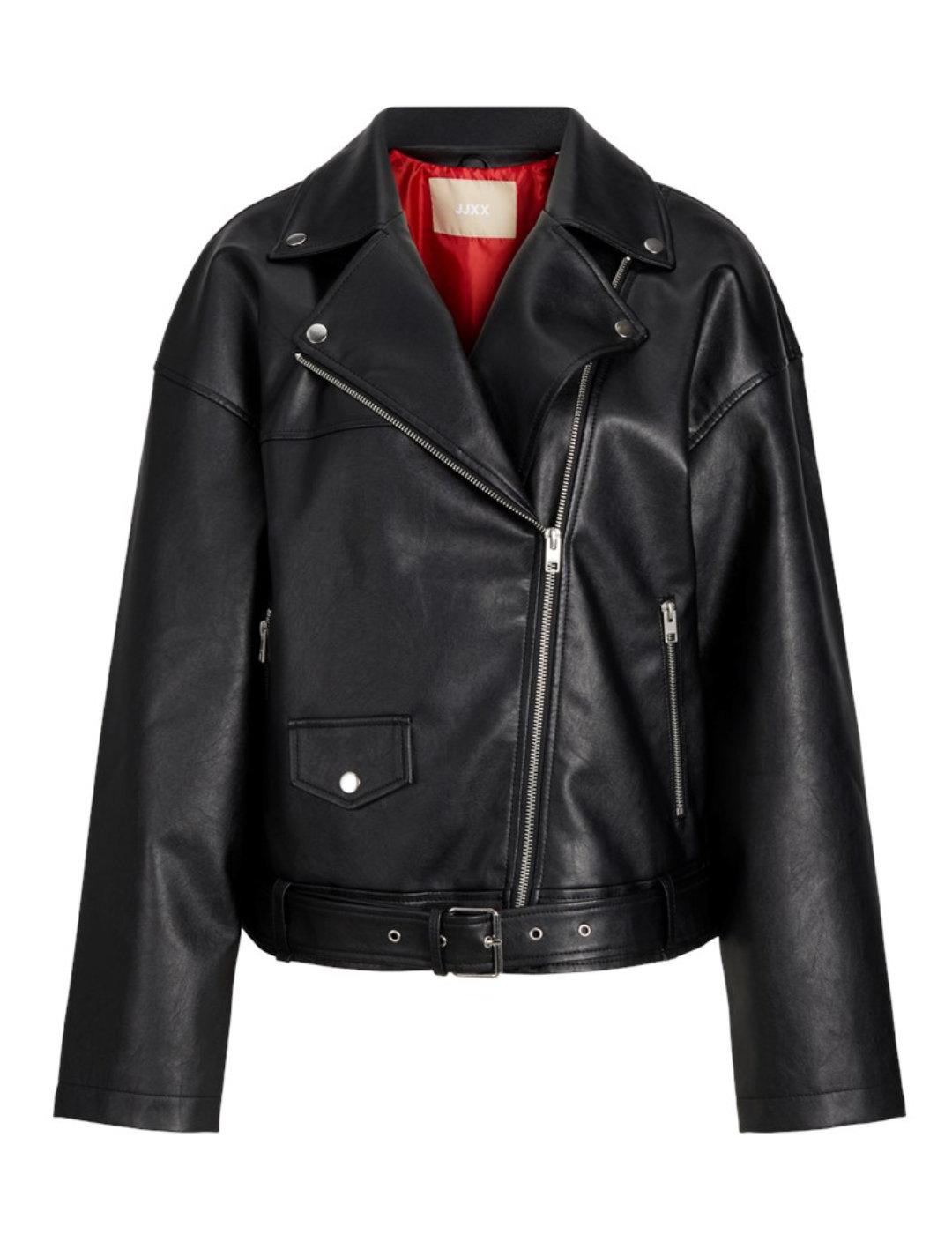 Chaqueta JJXX Frida biker negro de polipiel para mujer