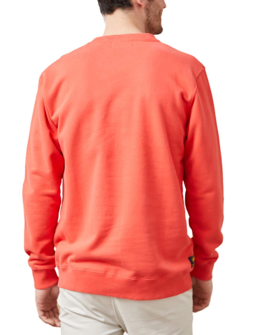 Sudadera Altonadock coral sin capucha para hombre