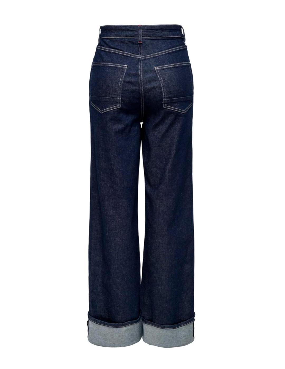 Pantalón vaquero Only Mercer marino wide leg para mujer