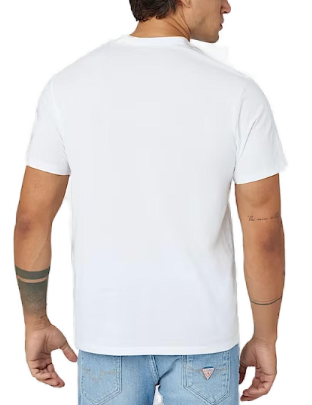 Camiseta Guess Metallic blanco manga corta para hombre