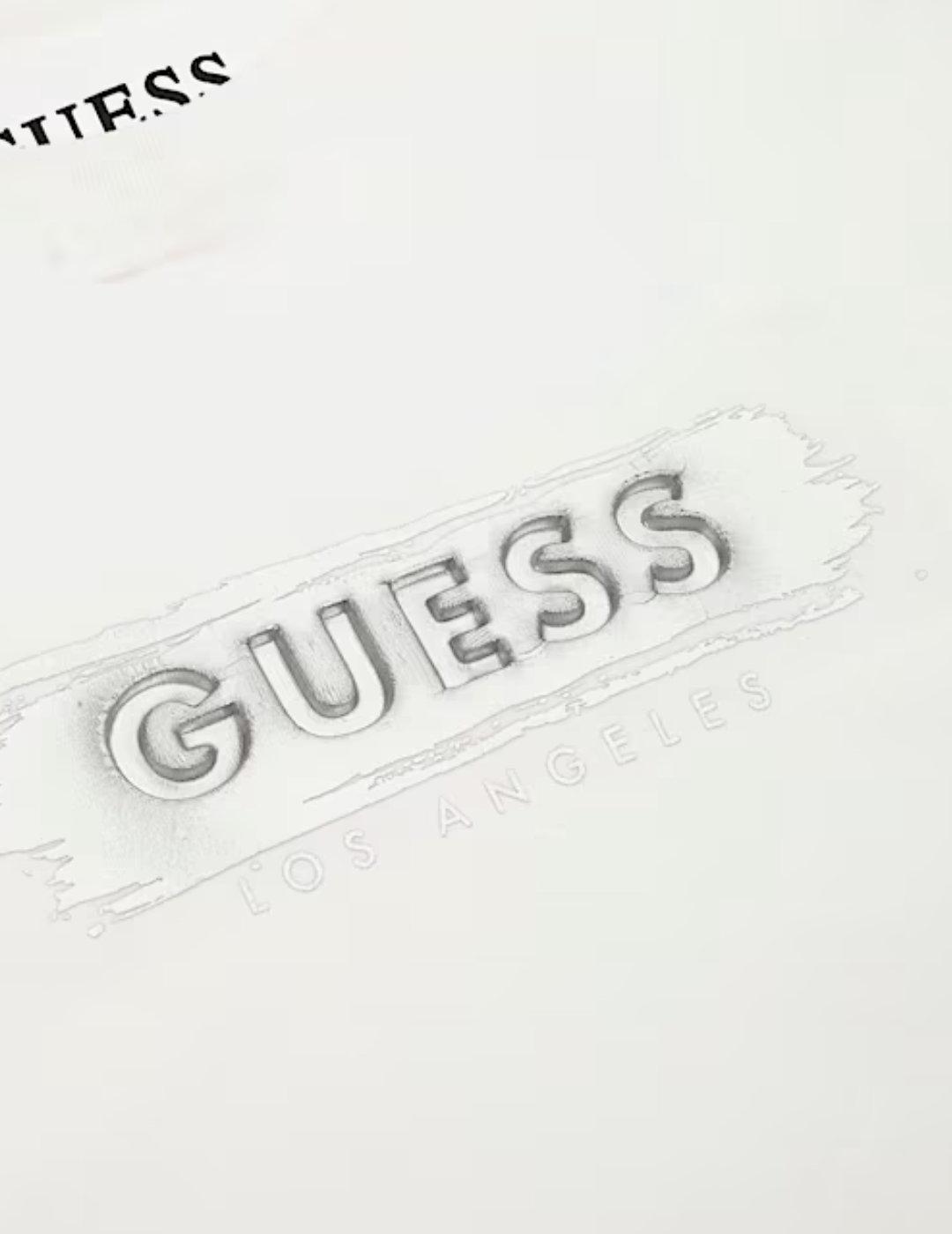 Camiseta Guess Metallic blanco manga corta para hombre