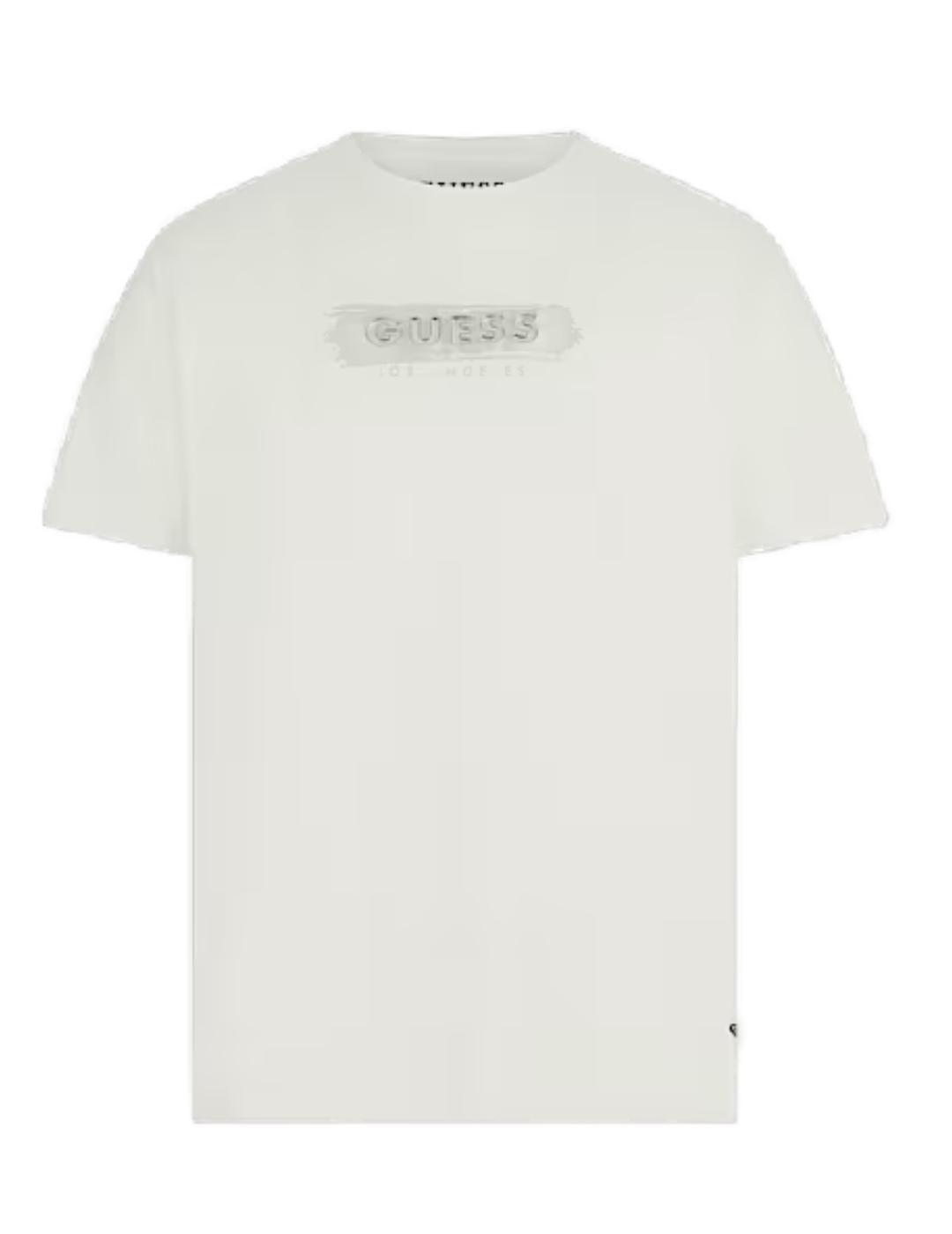 Camiseta Guess Metallic blanco manga corta para hombre