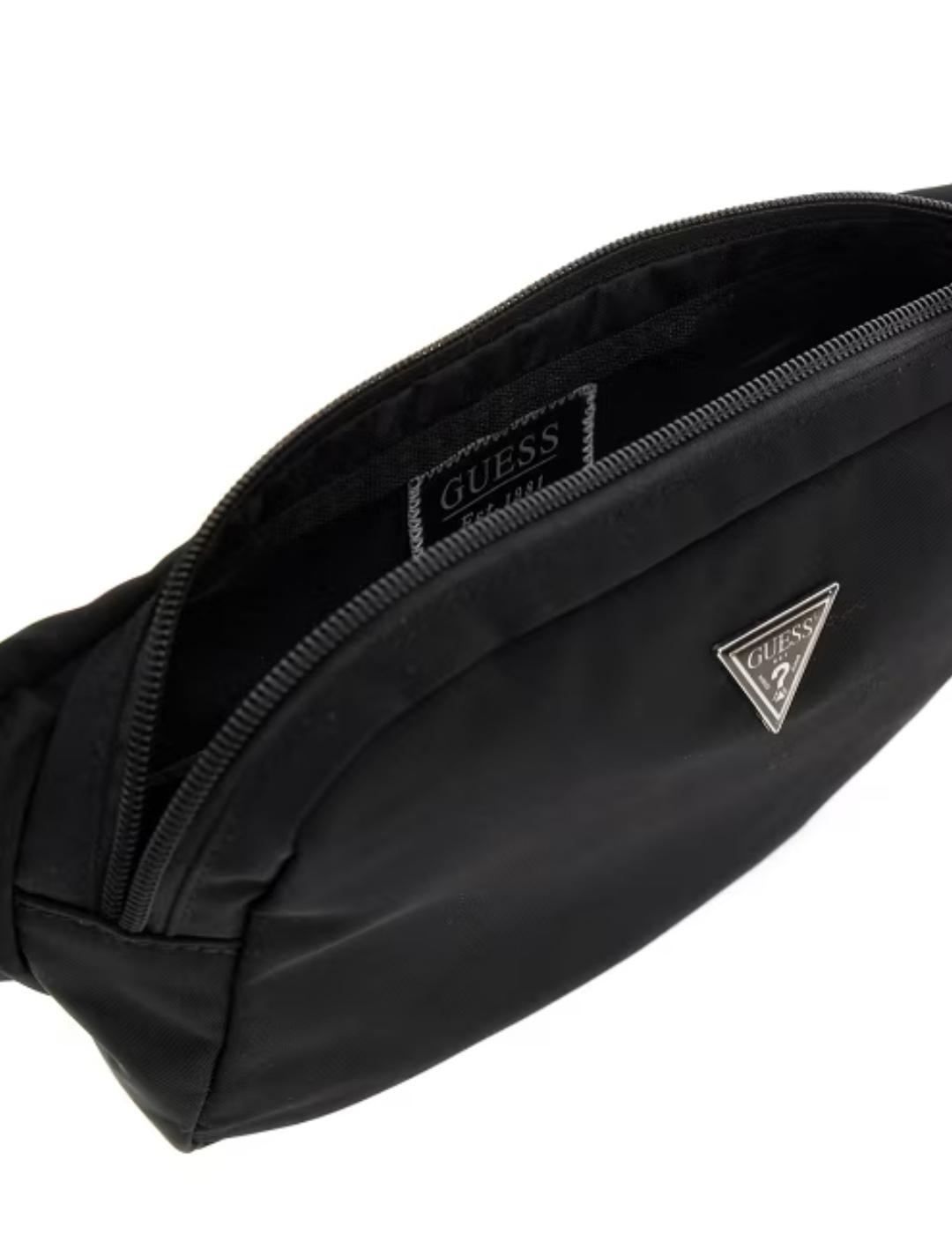 Riñonera Guess Pouch negro ajustable para hombre