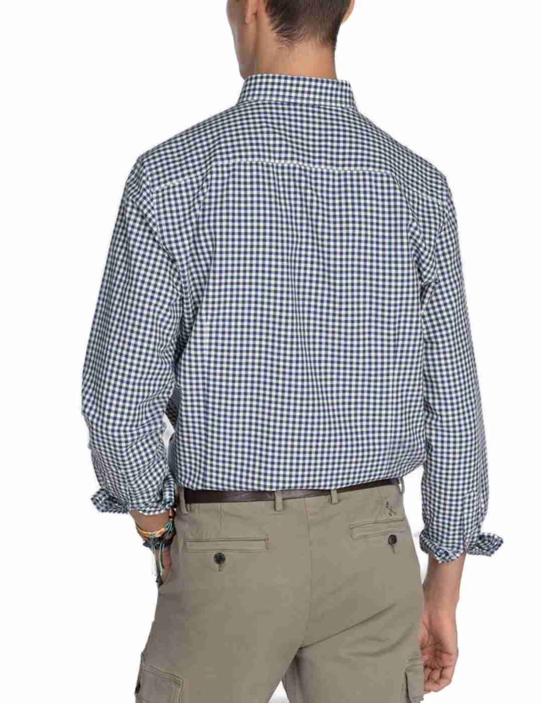 Camisa Harper & Neyer cuadro vichy azul marino para hombre#