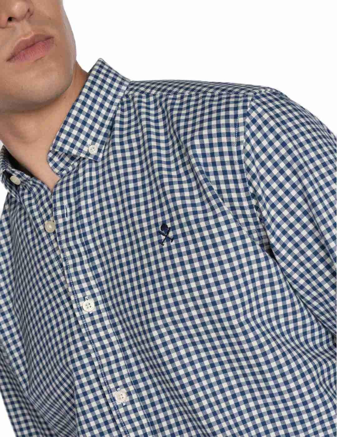 Camisa Harper & Neyer cuadro vichy azul marino para hombre#