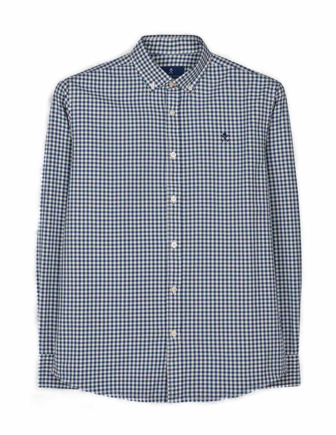 Camisa Harper & Neyer cuadro vichy azul marino para hombre#