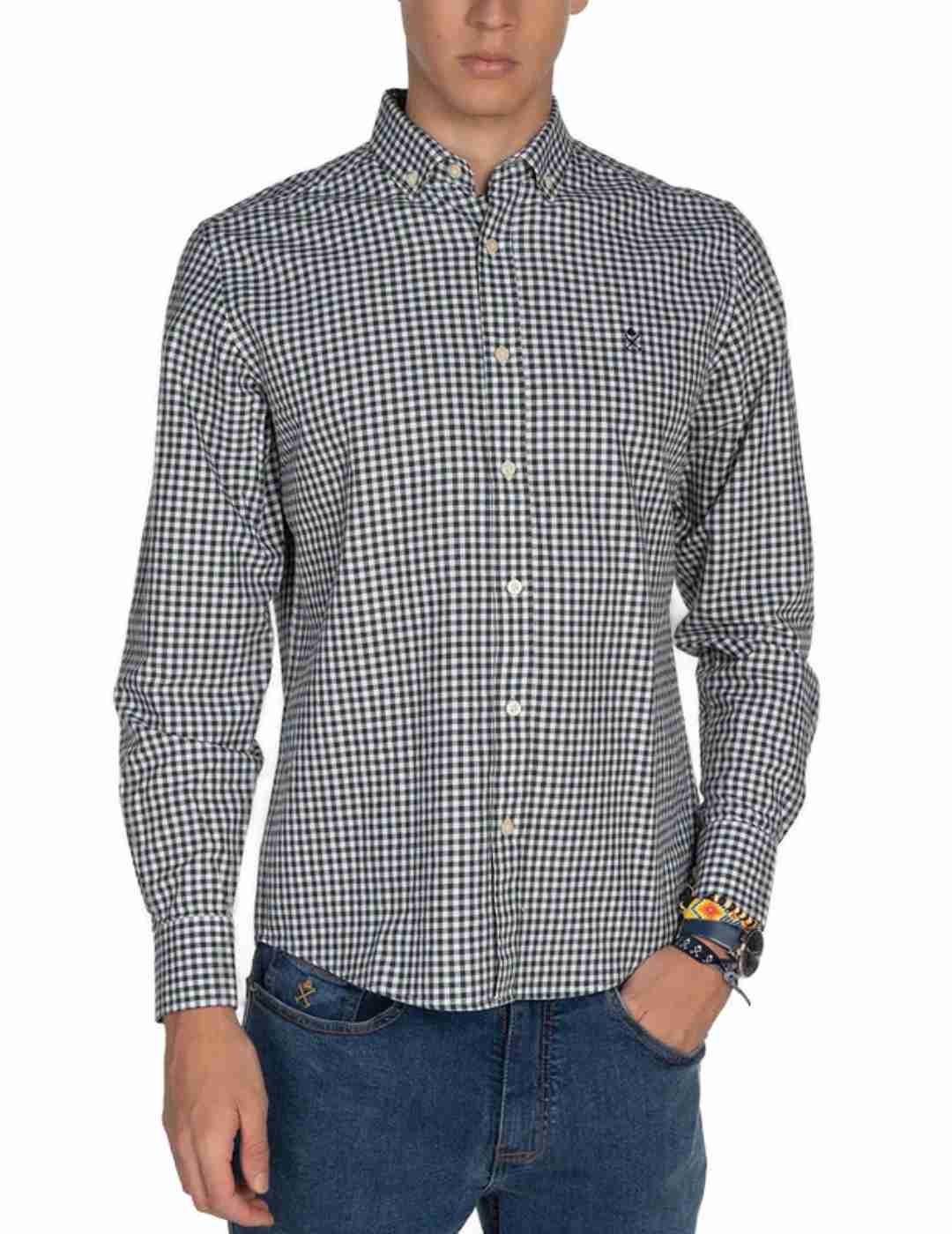 Camisa Harper Vichy verde con estampado cuadros para hombre