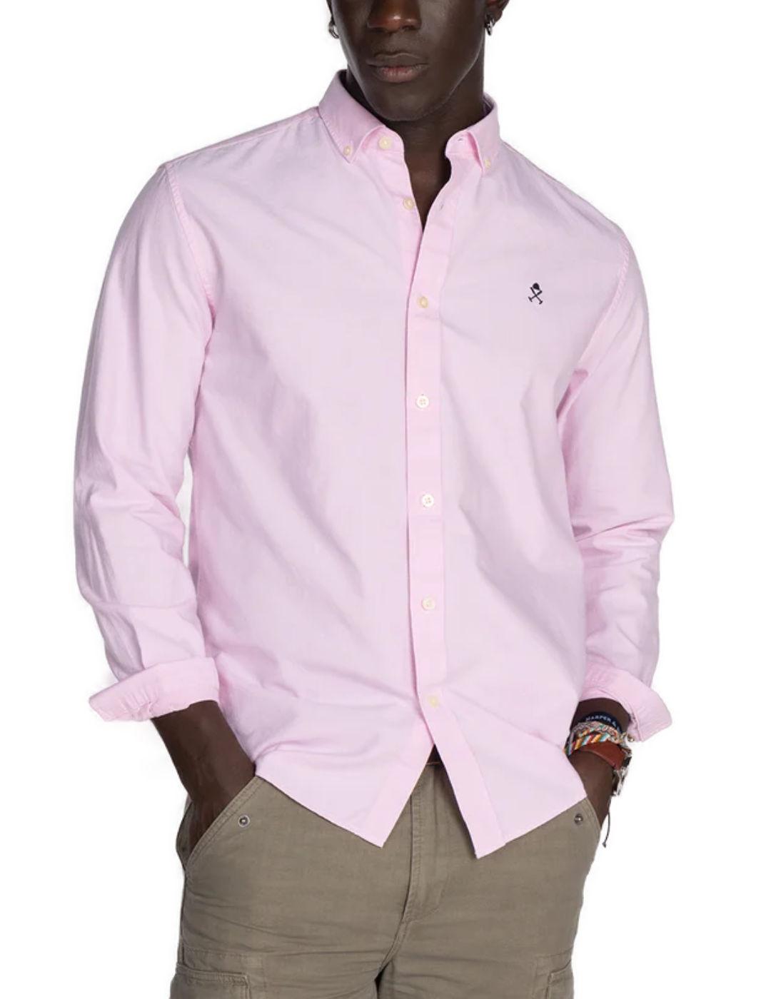 Camisa Harper & Neyer Oxford rosa palo regular fit hombre