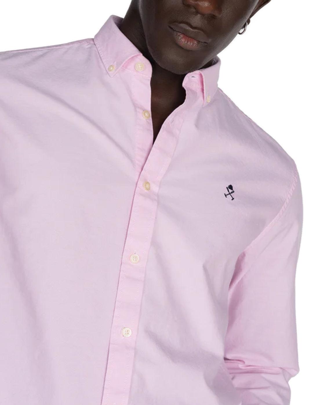 Camisa Harper & Neyer Oxford rosa palo regular fit hombre