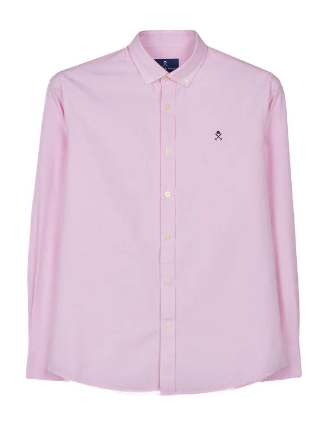 Camisa Harper & Neyer Oxford rosa palo regular fit hombre