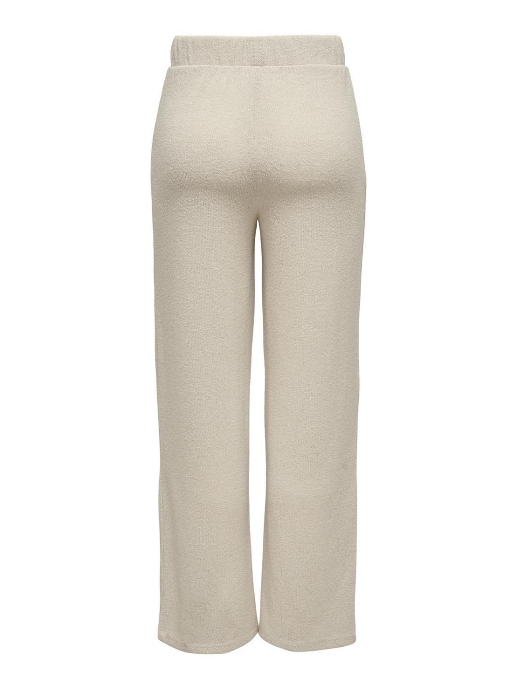 Pantalón Only Penny beige de punto straight fit para mujer