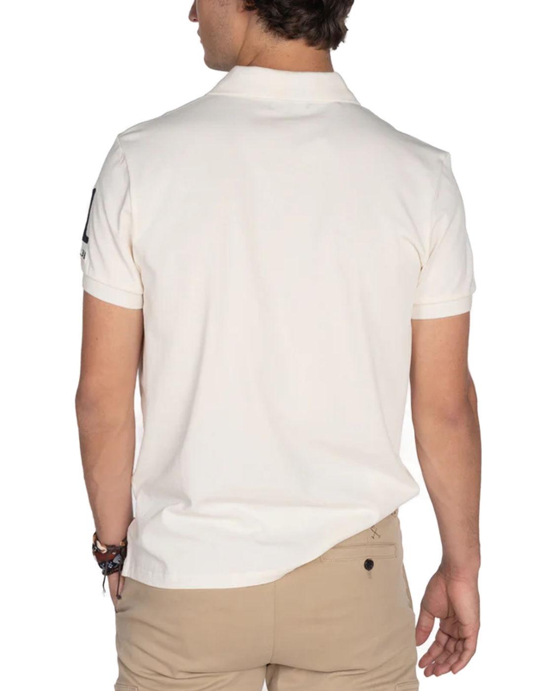 Polo Harper&Neyer Winner blanco roto manga corta para hombre