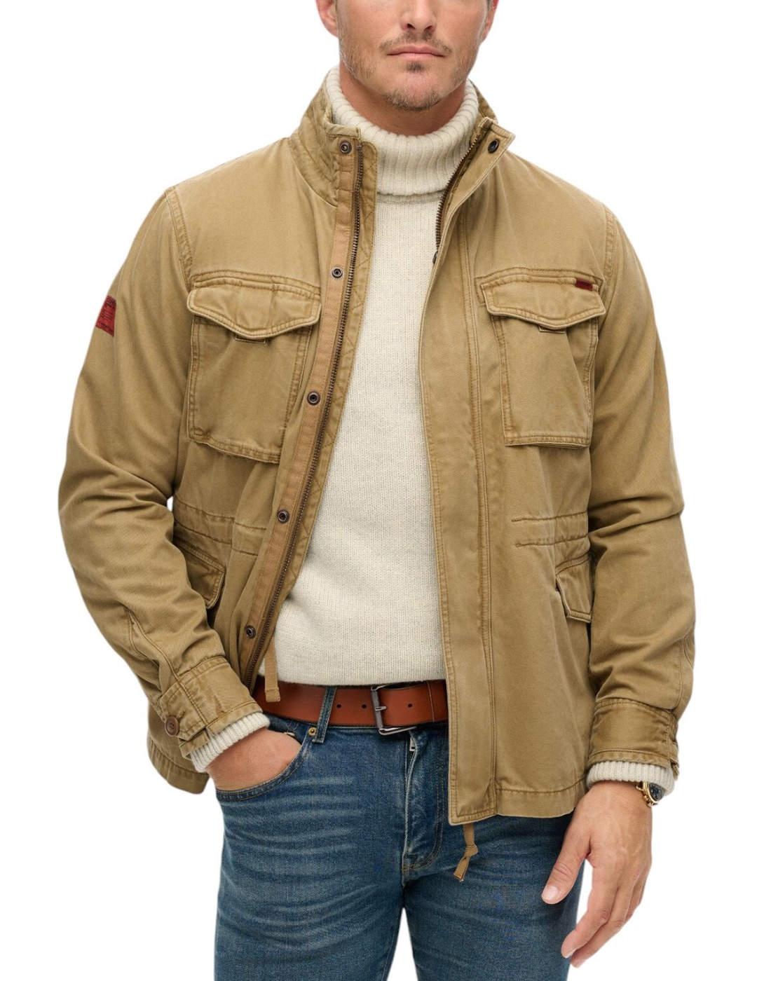 Chaqueta Superdry Rookie camel militar regular para hombre