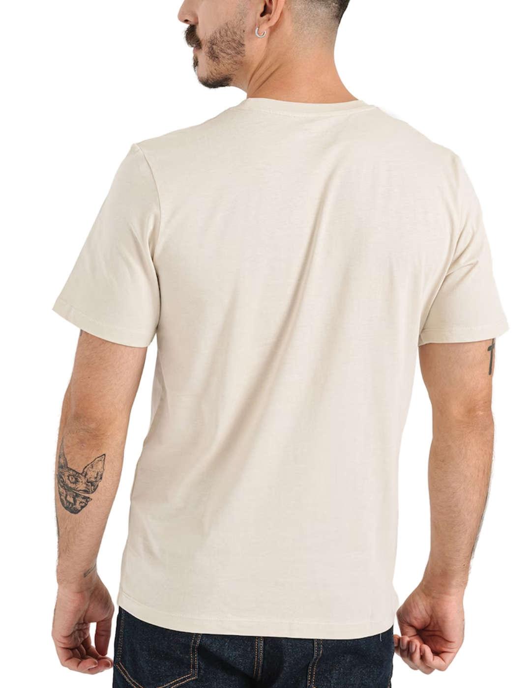 Camiseta Jack&Jones Peak beige manga corta para hombre