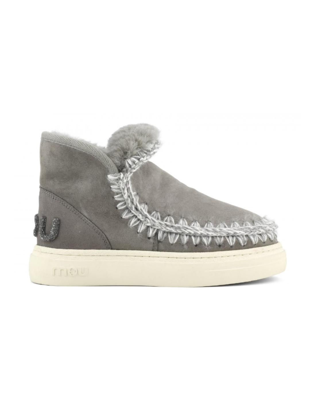 Botines Mou Eskimo sneak gris oscuro borreguillo para mujer