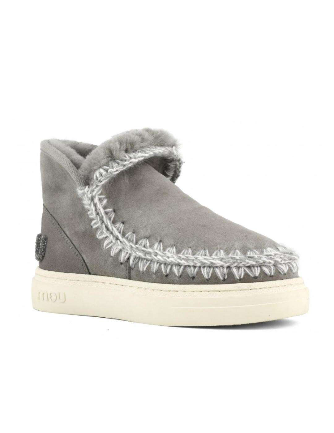 Botines Mou Eskimo sneak gris oscuro borreguillo para mujer