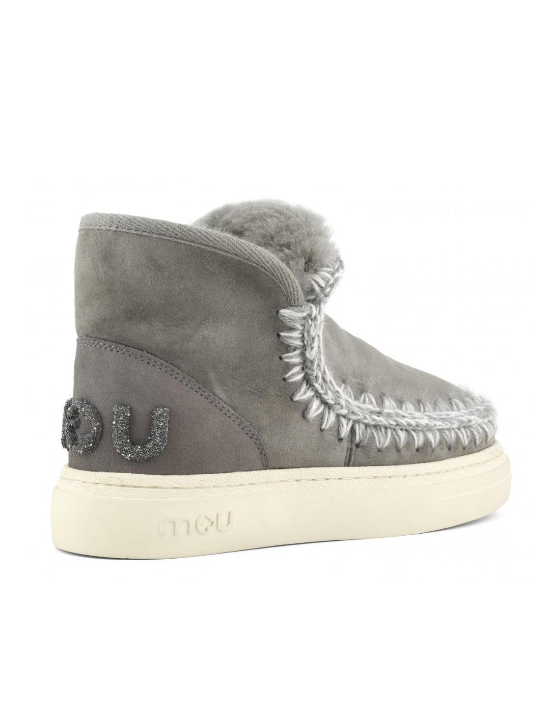 Botines Mou Eskimo sneak gris oscuro borreguillo para mujer