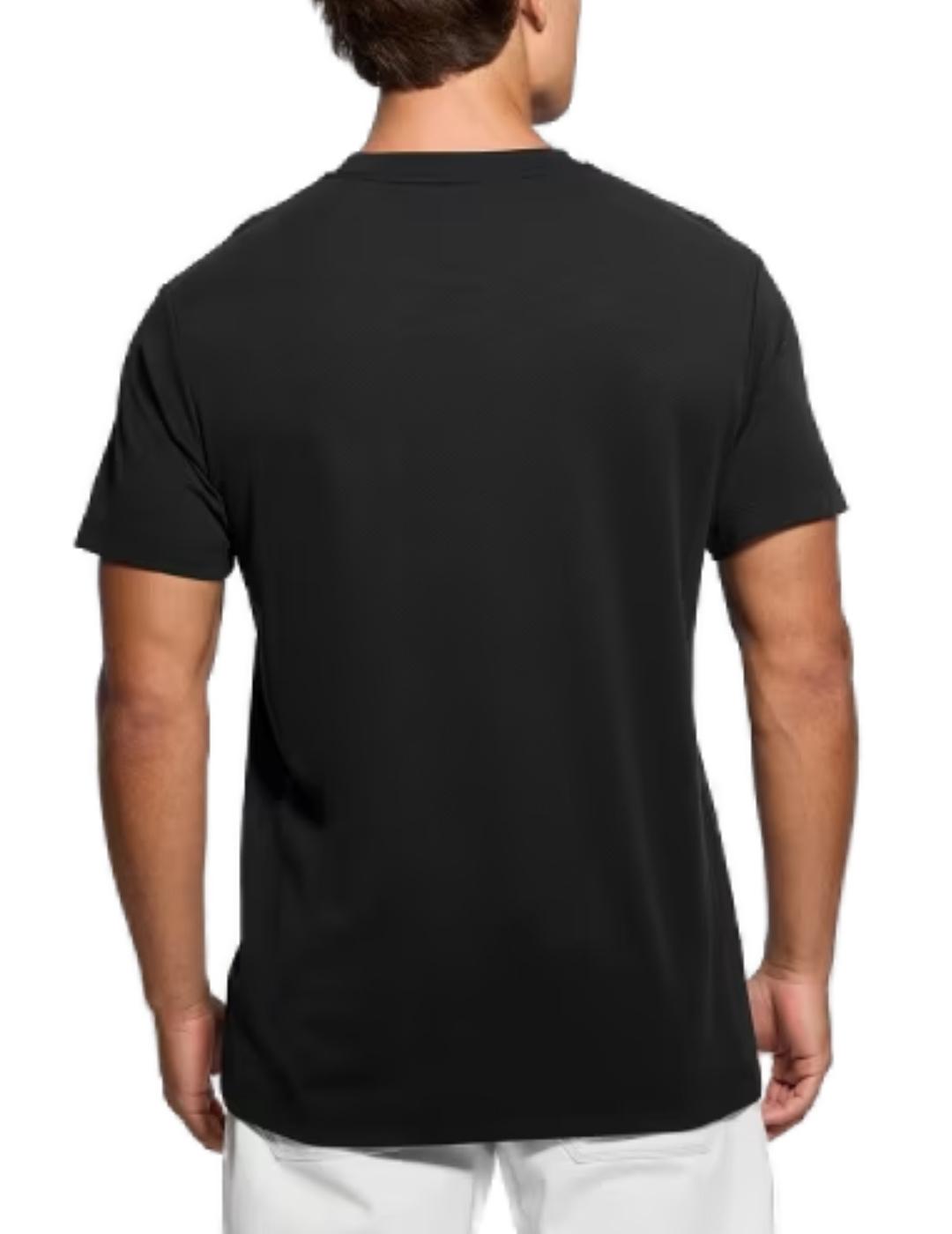 Camiseta Guess 4G pocket negro manga corta para hombre