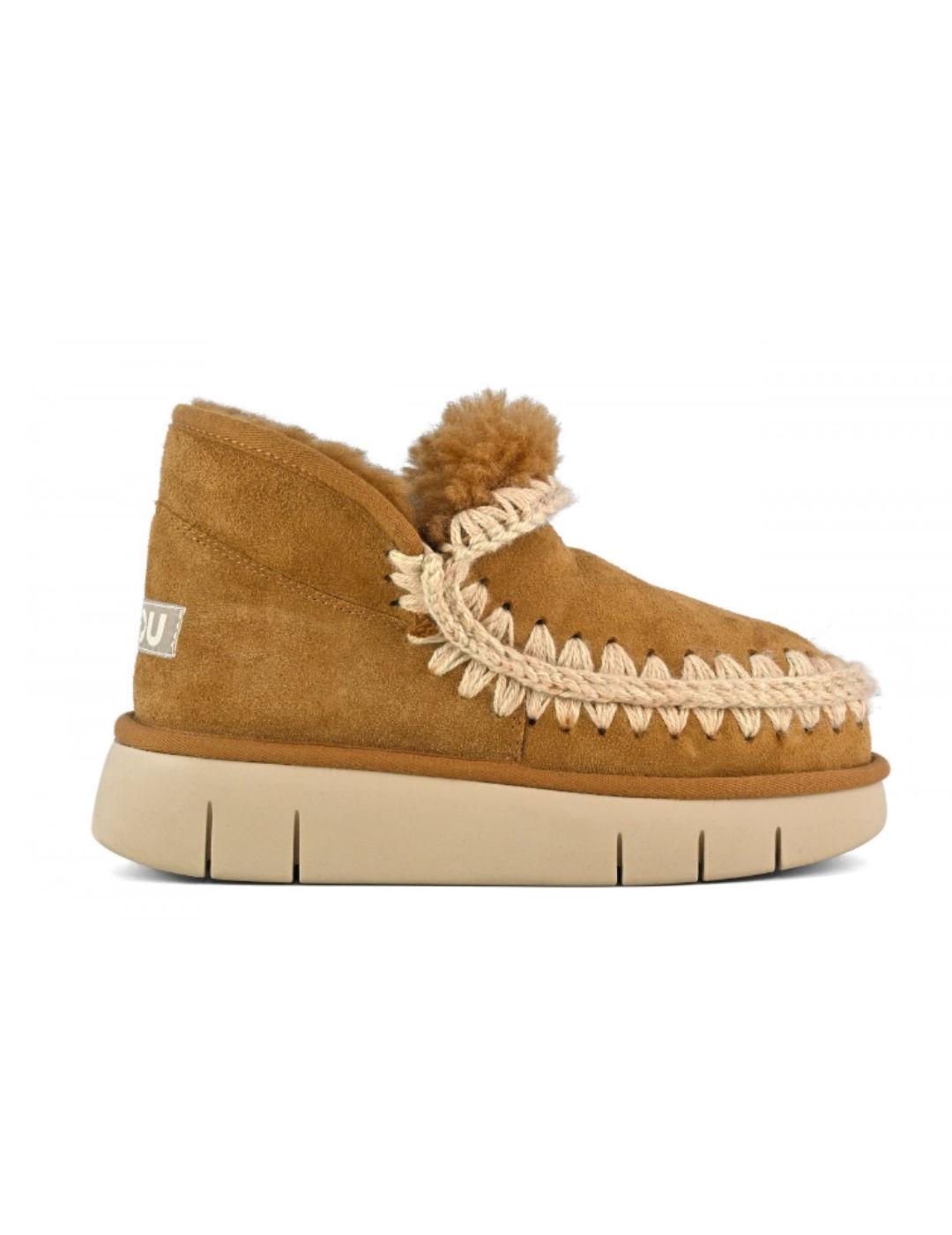 Botines Mou Skimo bounce camel borreguillo para mujer