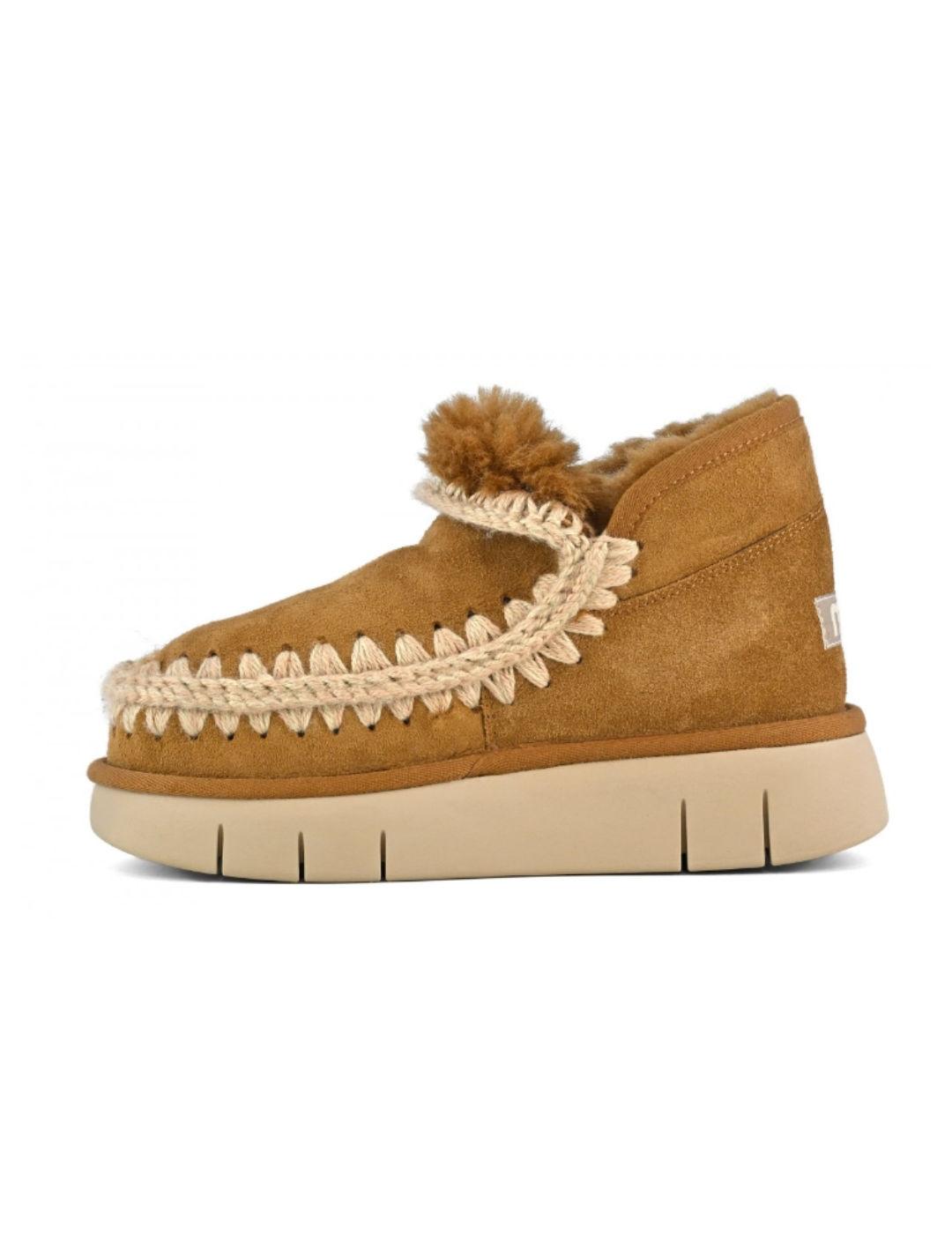 Botines Mou Skimo bounce camel borreguillo para mujer